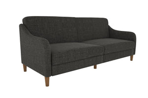 DHP Jasper Futon Sofa Bed - Dark Gray