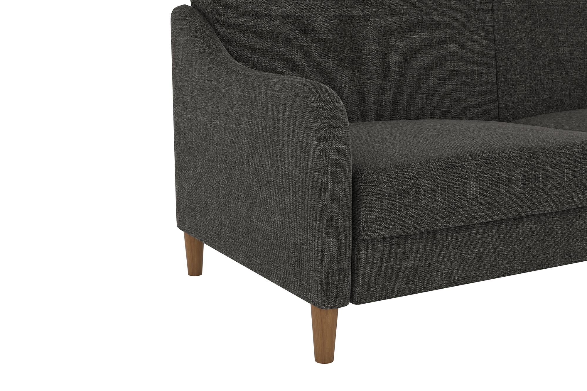DHP Jasper Futon Sofa Bed - Dark Gray