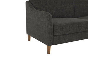 DHP Jasper Futon Sofa Bed - Dark Gray