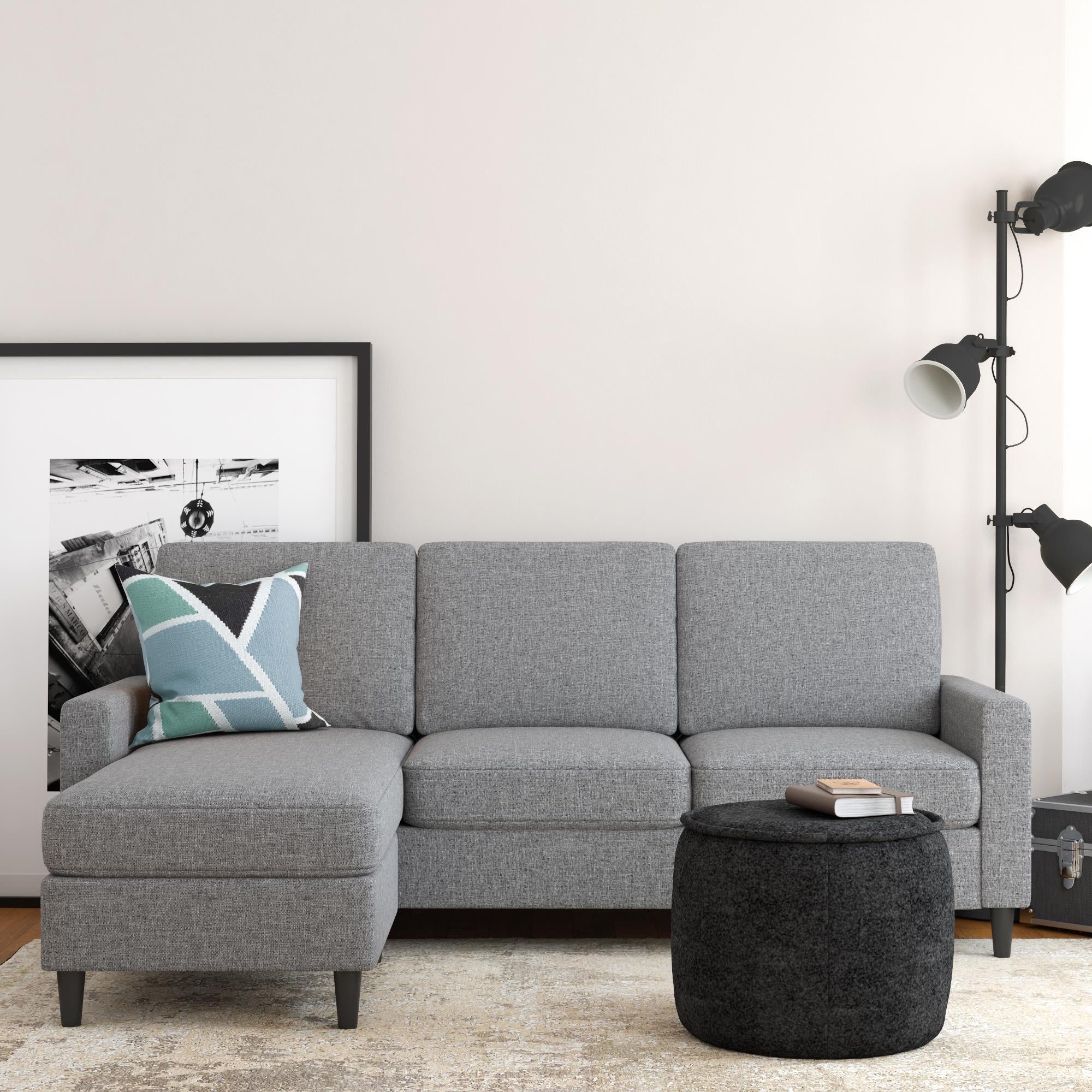 DHP Kaci Sectional Sofa - Gray