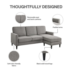 DHP Kaci Sectional Sofa - Gray