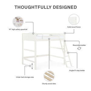 DHP Denver Kids' Loft Bed - White - Full