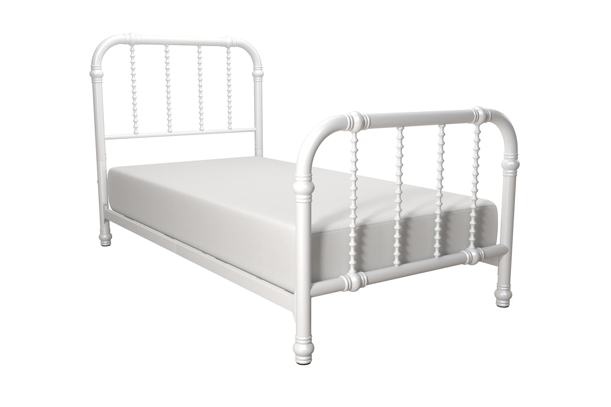 DHP Jenny Lind Metal Bed Frame - White - Twin