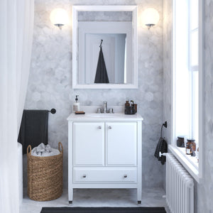 DHP Metcalfe 30 Inch Bathroom Vanity - White - 30"