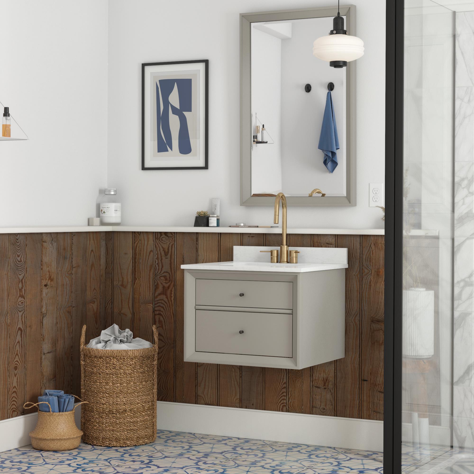 DHP Tribecca 24" Floating Bathroom Vanity - Gray - 24"