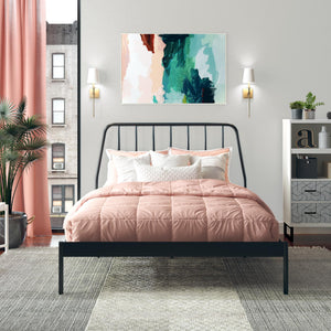 CosmoLiving Anastasia Metal Bed - Black - Queen