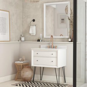 DHP Tribecca 30" Floating Bathroom Vanity - White - 30"