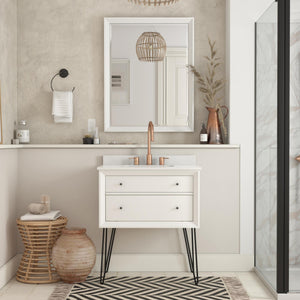 DHP Tribecca 30" Floating Bathroom Vanity - White - 30"