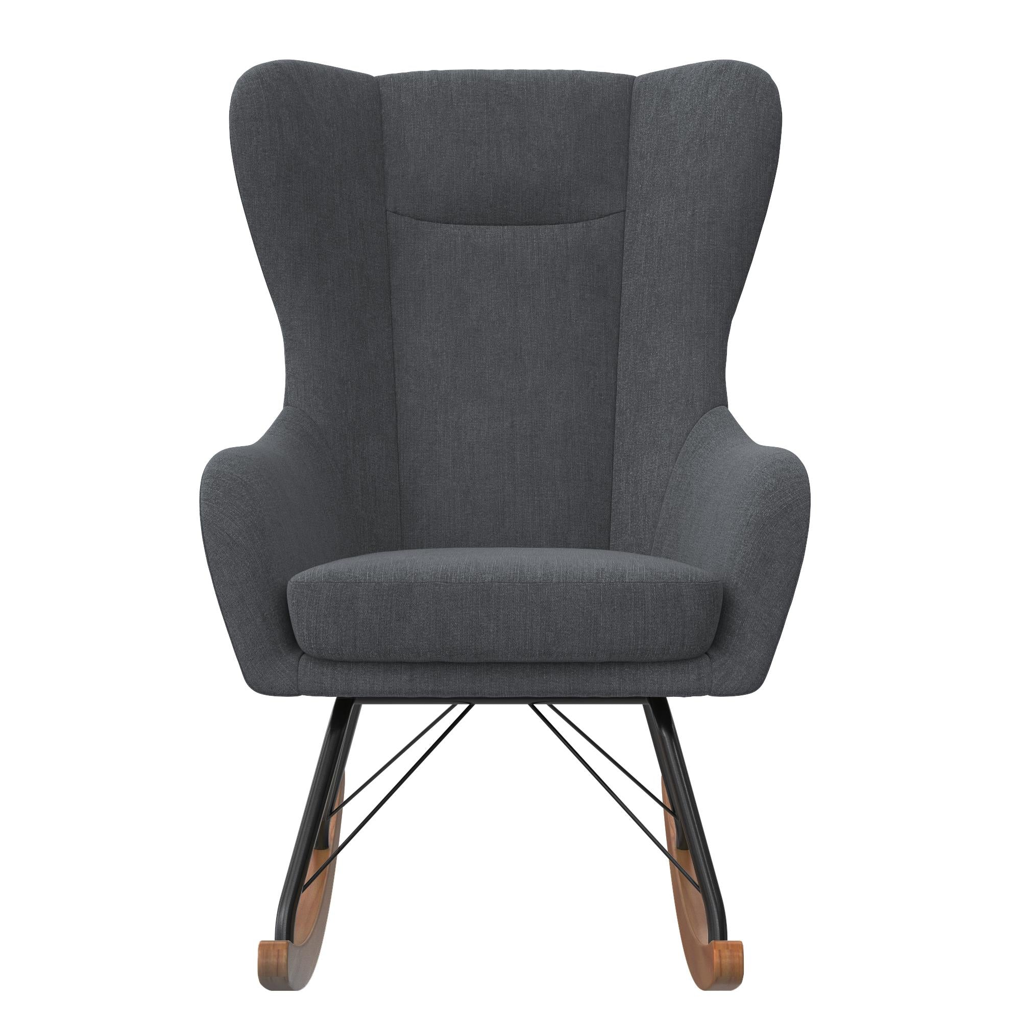 Novogratz Harper Wingback Rocker - Gray