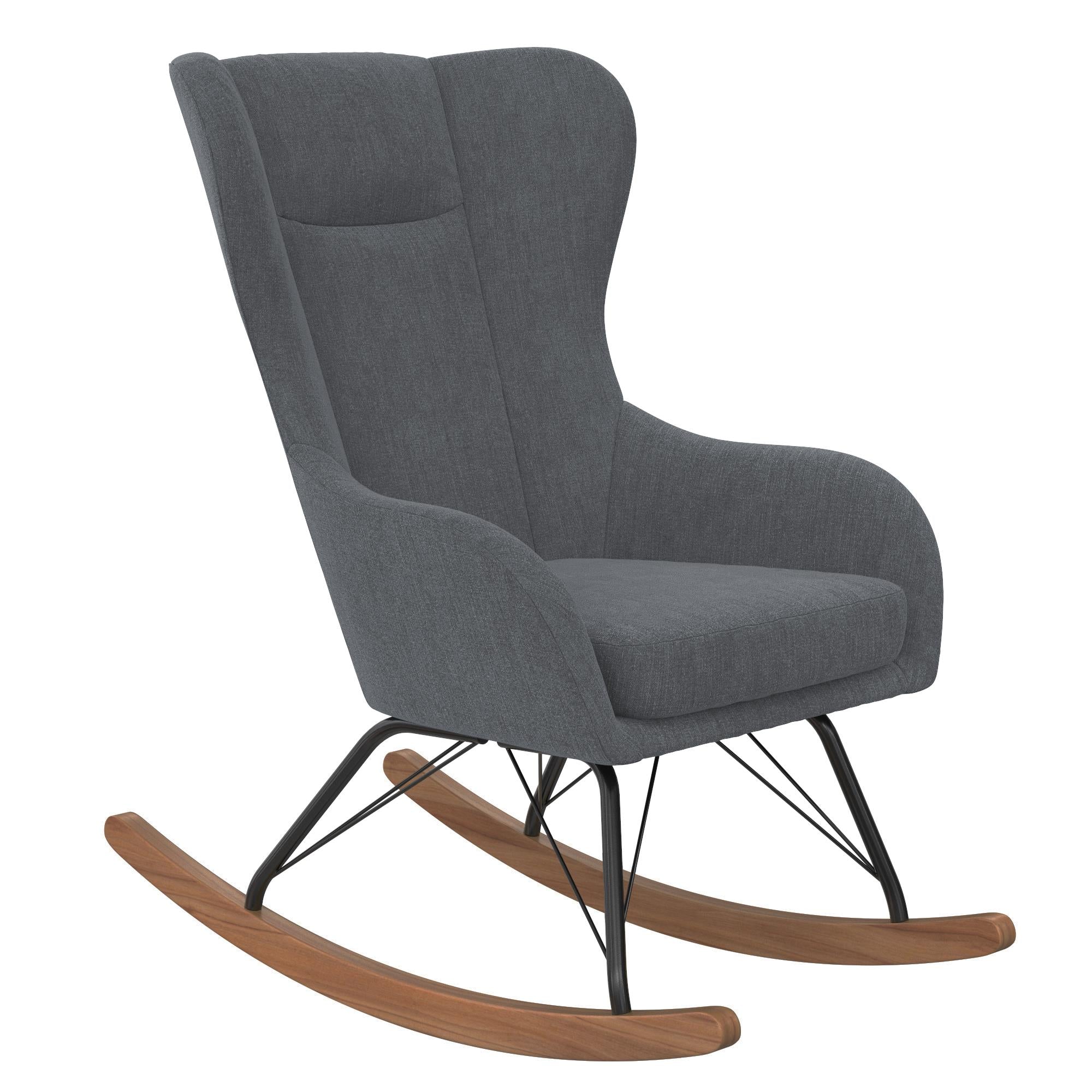 Novogratz Harper Wingback Rocker - Gray
