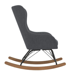 Novogratz Harper Wingback Rocker - Gray