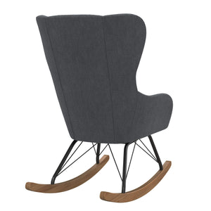 Novogratz Harper Wingback Rocker - Gray