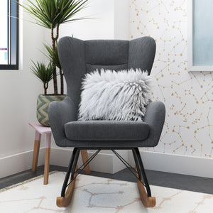 Novogratz Harper Wingback Rocker - Gray