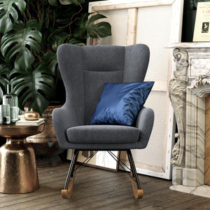 Novogratz Harper Wingback Rocker - Gray