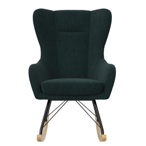 Novogratz Harper Wingback Rocker - Blue Linen