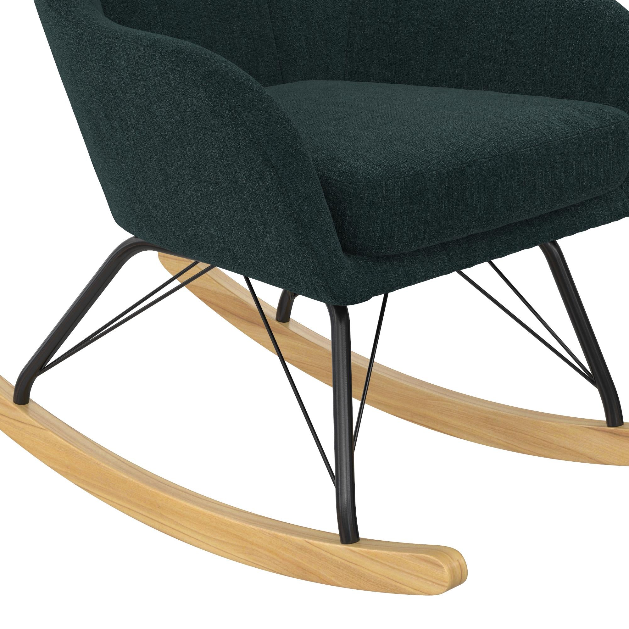Novogratz Harper Wingback Rocker - Blue Linen