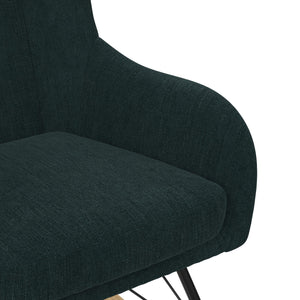 Novogratz Harper Wingback Rocker - Blue Linen