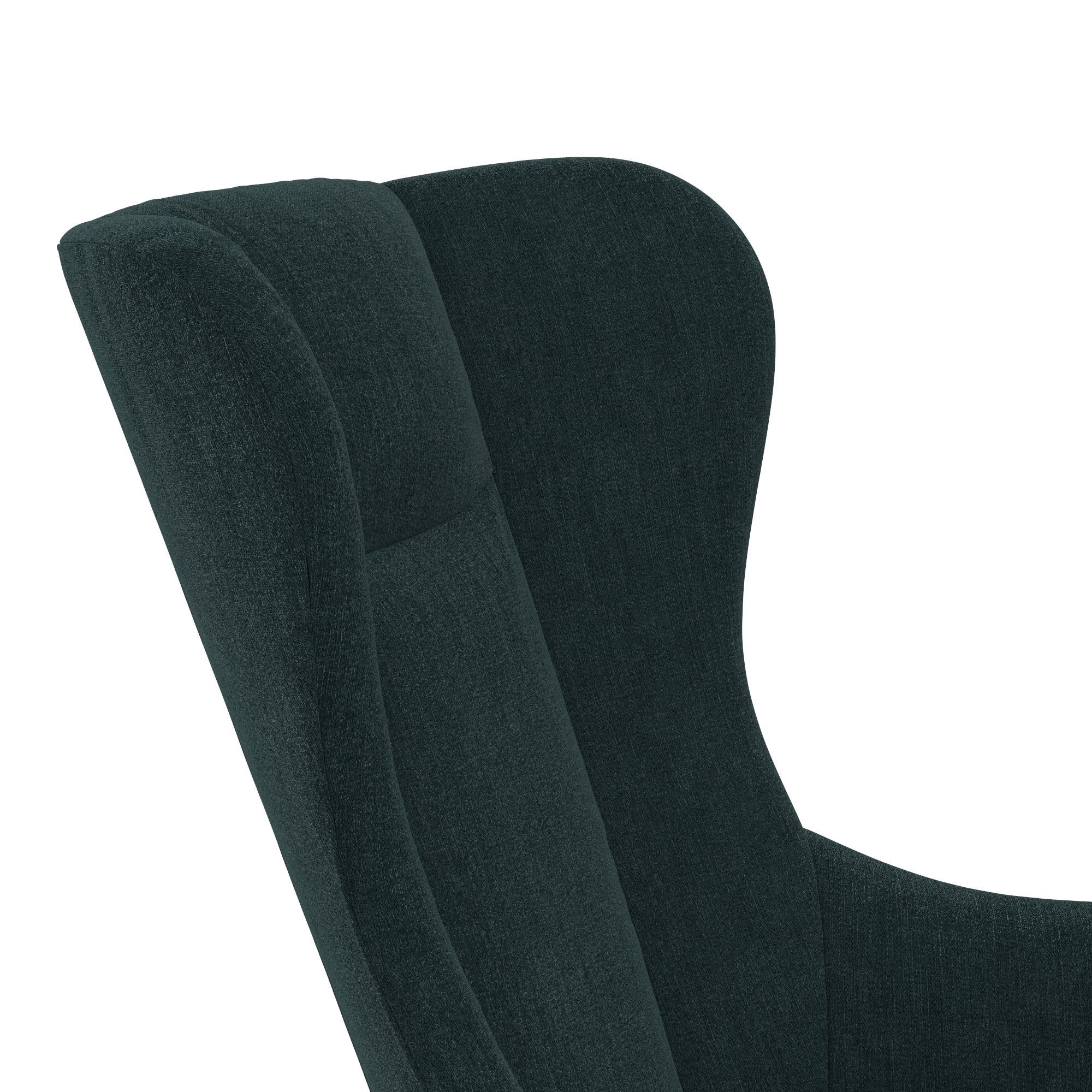 Novogratz Harper Wingback Rocker - Blue Linen