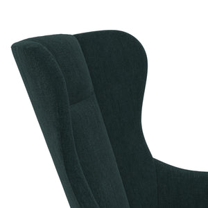 Novogratz Harper Wingback Rocker - Blue Linen