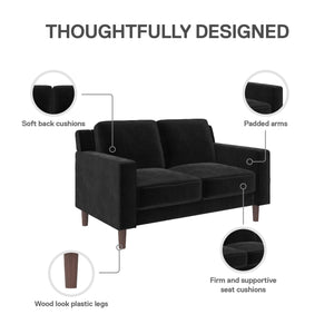 DHP Brynn Loveseat - Black