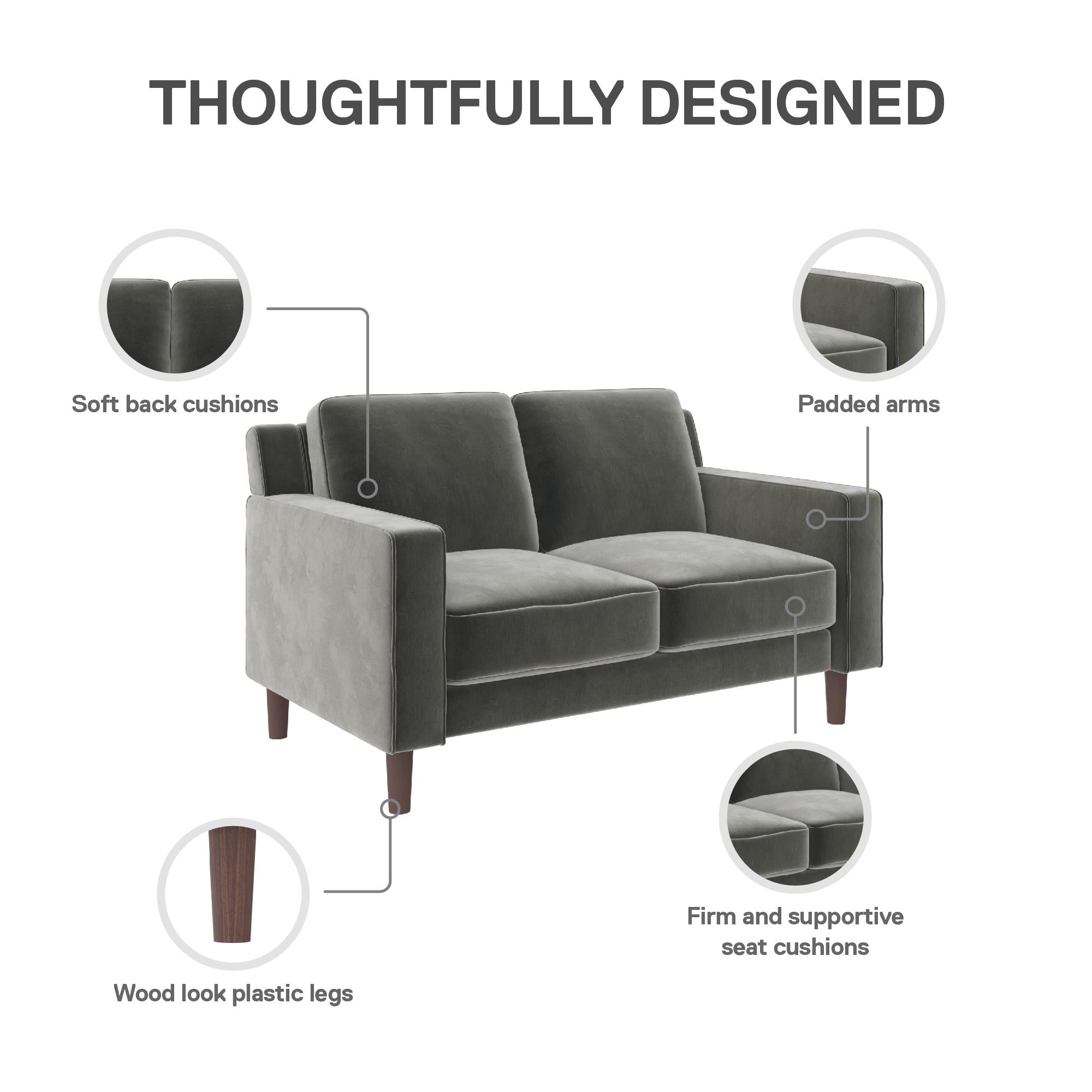DHP Brynn Loveseat - Gray