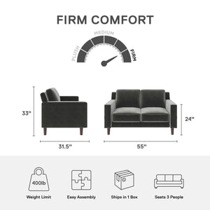 DHP Brynn Loveseat - Gray
