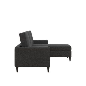 DHP Kaci Sectional Sofa - Charcoal