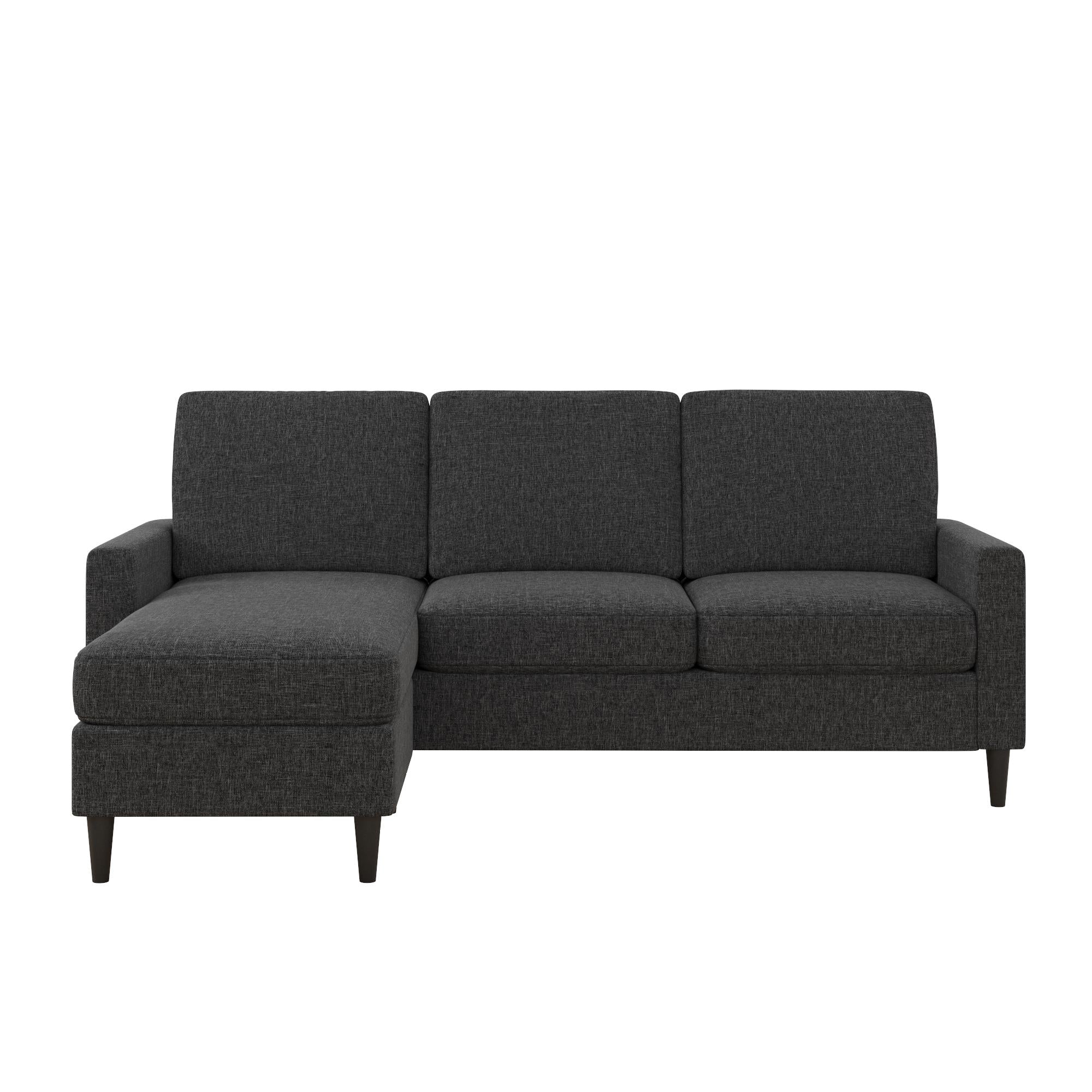 DHP Kaci Sectional Sofa - Charcoal