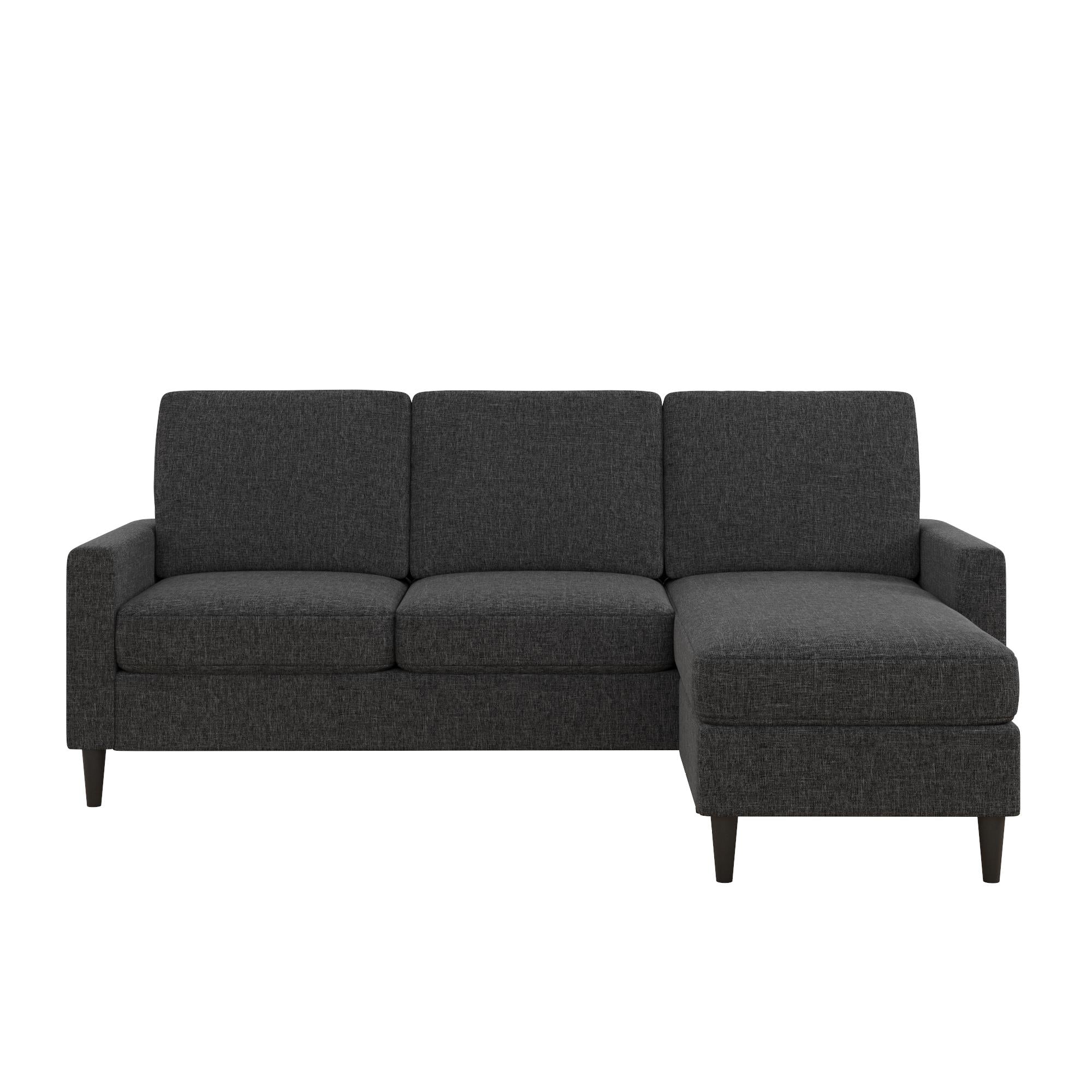 DHP Kaci Sectional Sofa - Charcoal