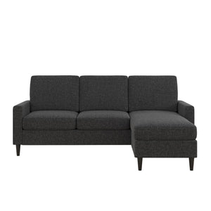 DHP Kaci Sectional Sofa - Charcoal