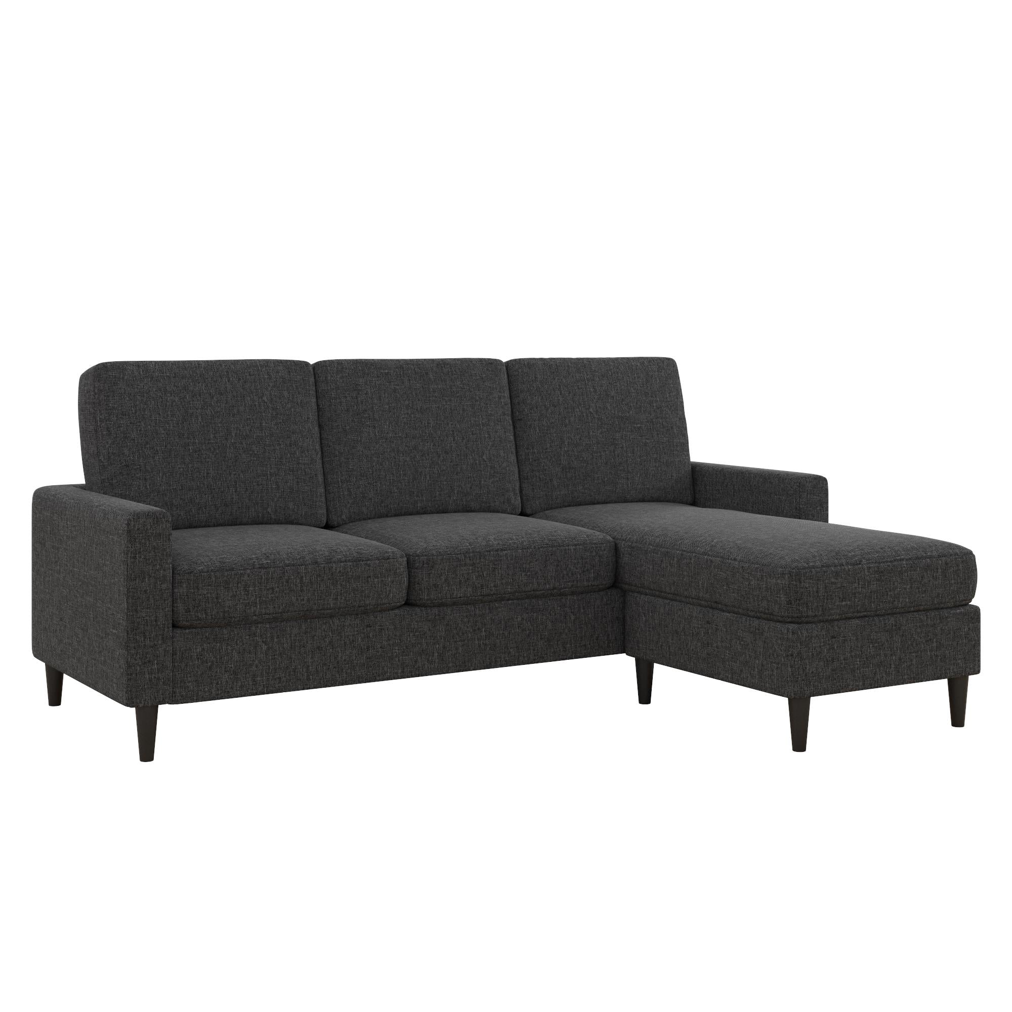 DHP Kaci Sectional Sofa - Charcoal