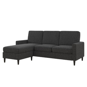 DHP Kaci Sectional Sofa - Charcoal