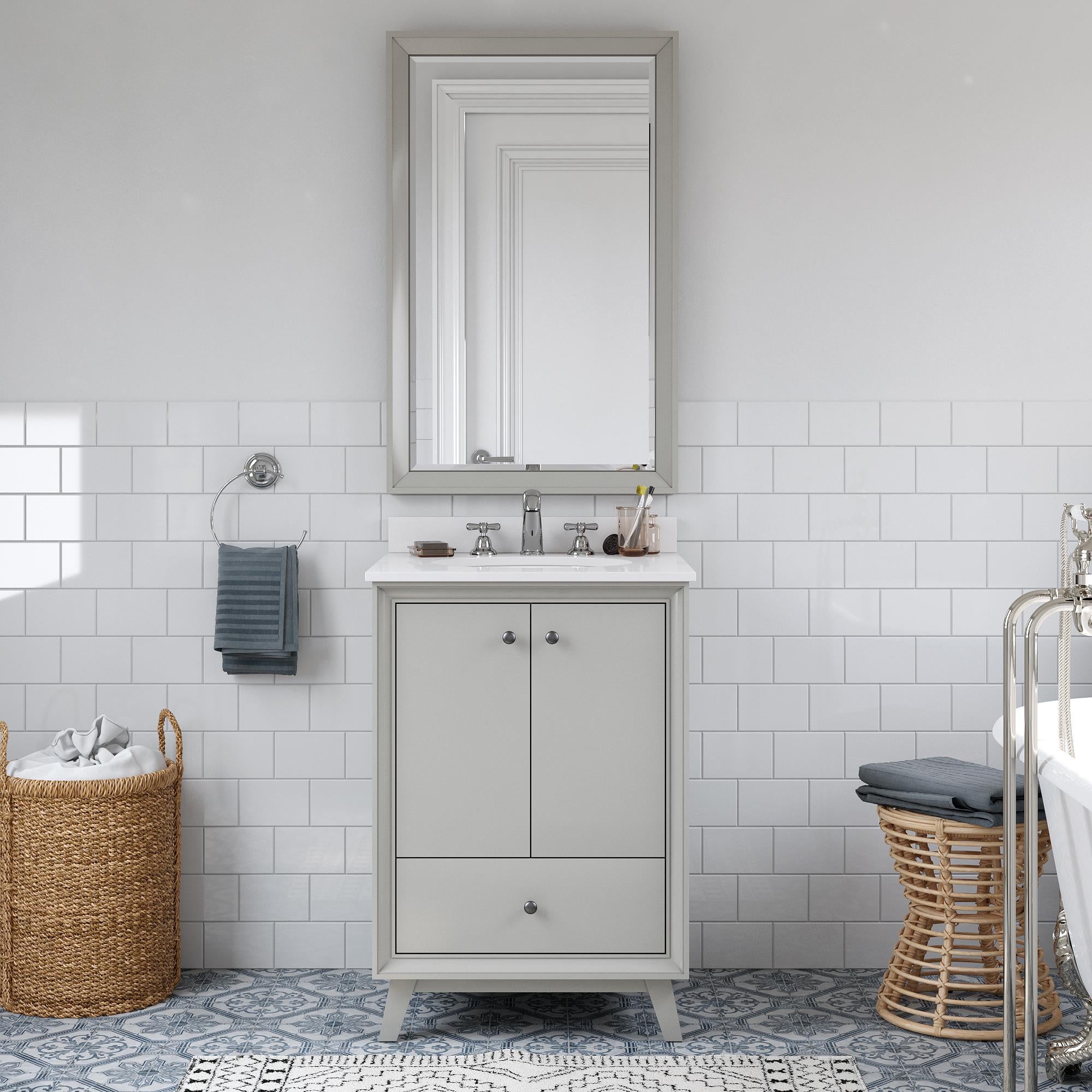 DHP Bleeker 24 Inch Bathroom Vanity - Gray - 24"