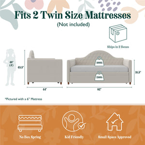 Max & Finn Arden Daybed with Trundle - Dove Gray
