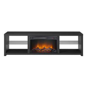 Ameriwood Home Harrison TV Stand with Fireplace for TVs up to 70" - Black