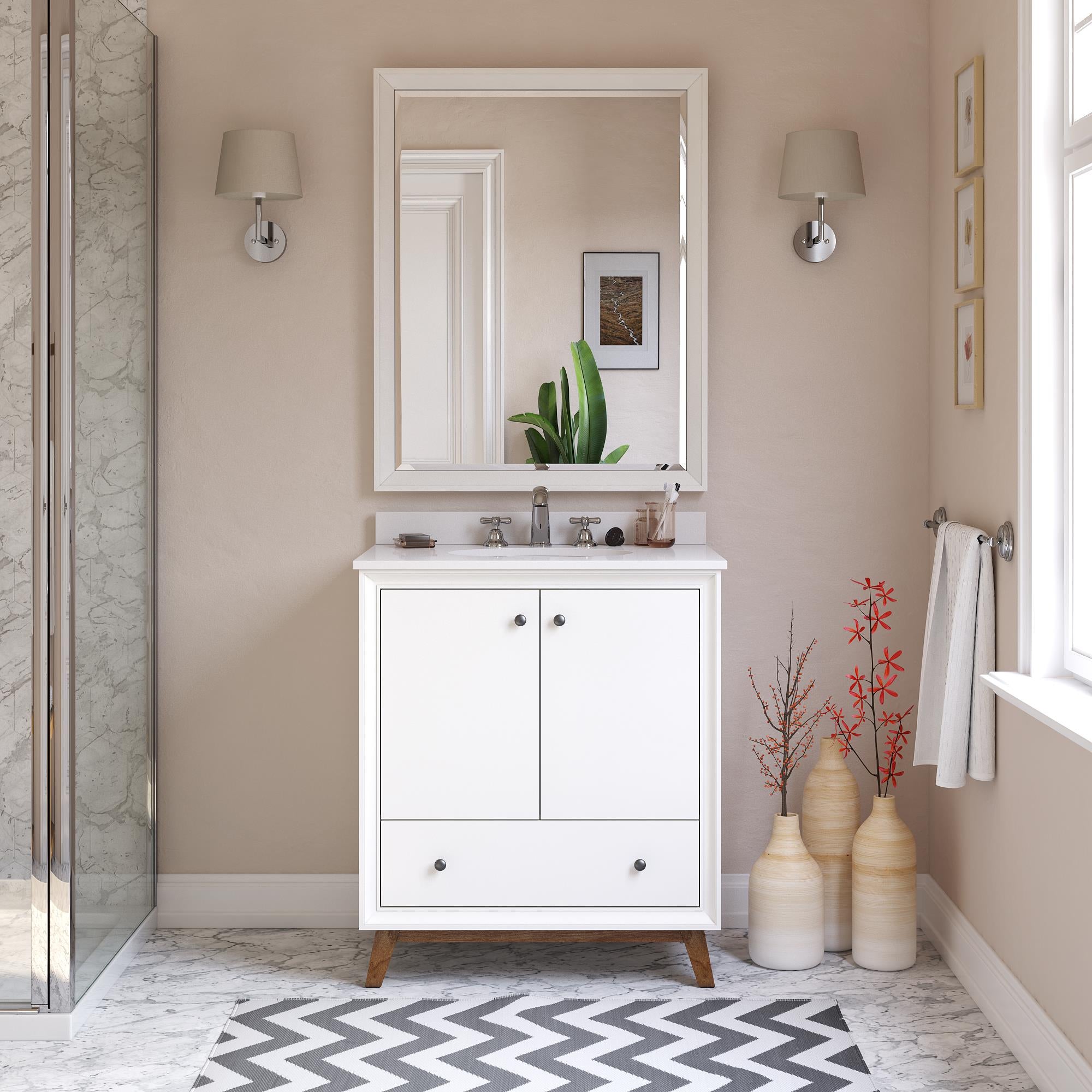 DHP Bleeker 30 Inch Bathroom Vanity - White - 30"