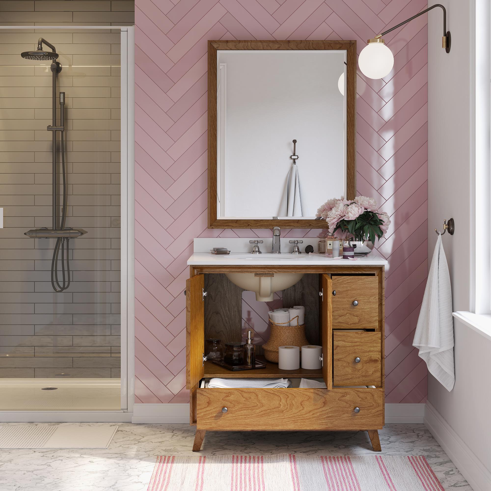 DHP Bleeker 36 Inch Bathroom Vanity - Chocolate - 36"