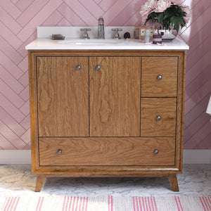 DHP Bleeker 36 Inch Bathroom Vanity - Chocolate - 36"