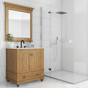 DHP Monteray Beach 30" Bathroom Mirror - Natural Rustic - 30"