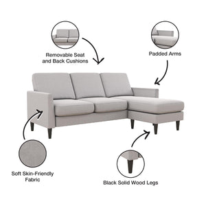 Mr. Kate Winston Reversible Sofa Sectional - Light Gray