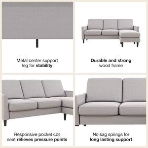 Mr. Kate Winston Reversible Sofa Sectional - Light Gray