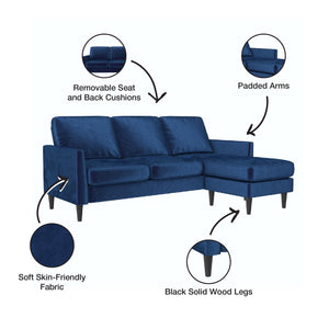 Mr. Kate Winston Reversible Sofa Sectional - Blue