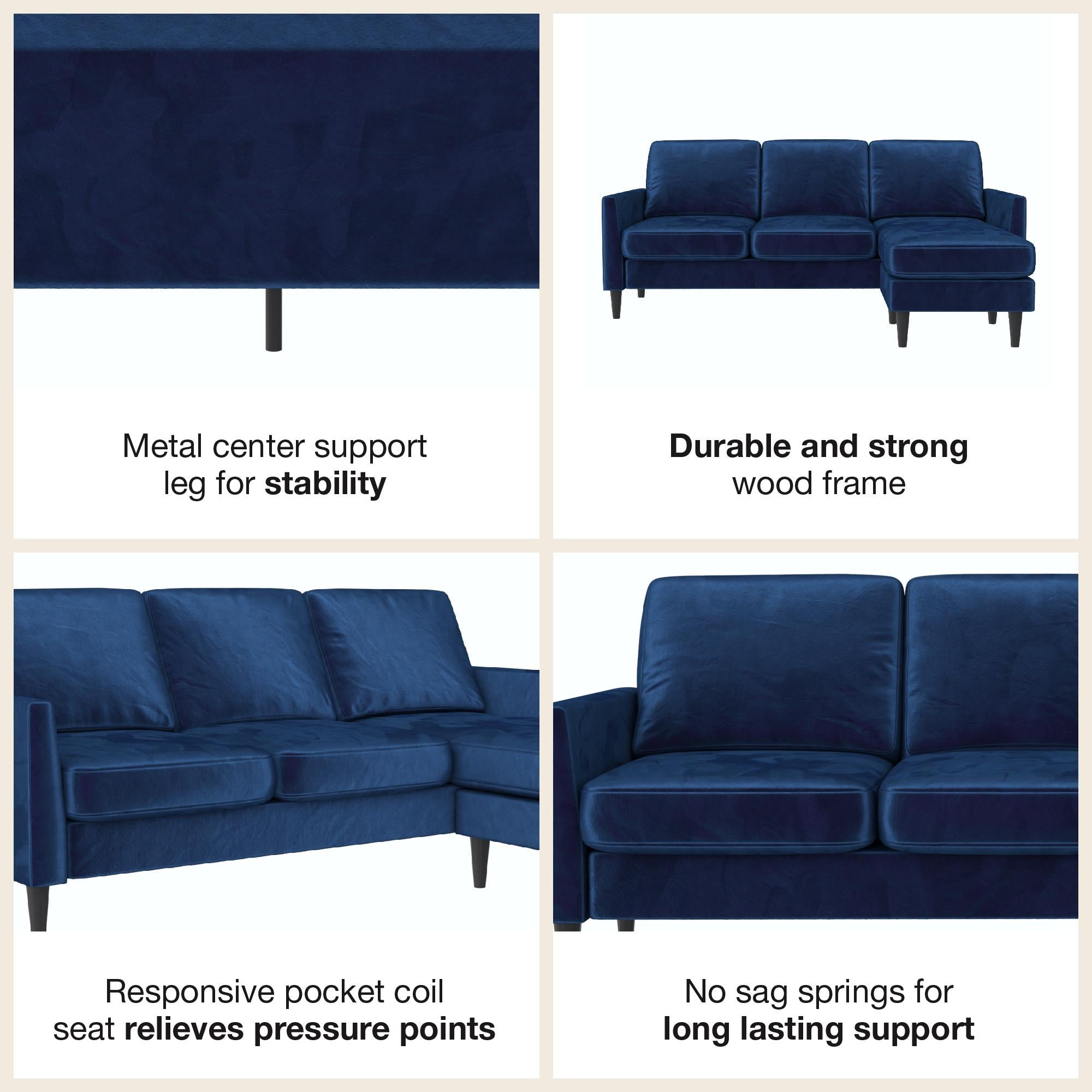 Mr. Kate Winston Reversible Sofa Sectional - Blue