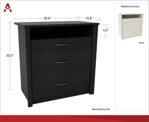 Ameriwood Home Julian Media Dresser - Black Oak
