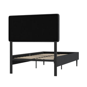 RealRooms Tyler Upholstered Bed - Dark Gray - Twin