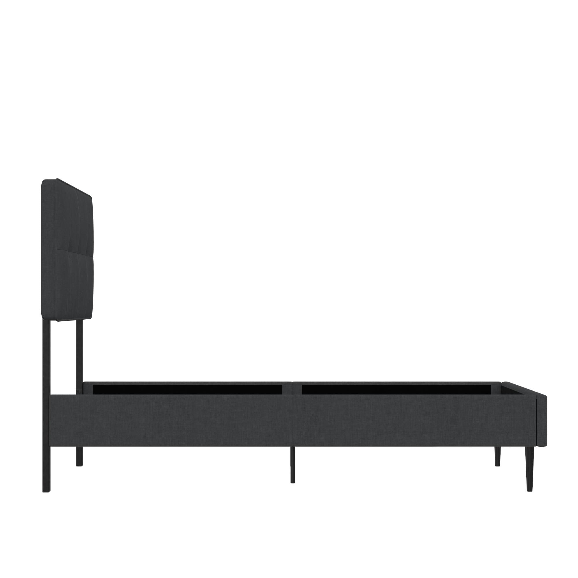 RealRooms Tyler Upholstered Bed - Dark Gray - Twin