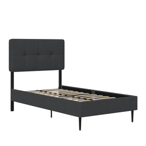RealRooms Tyler Upholstered Bed - Dark Gray - Twin