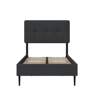 RealRooms Tyler Upholstered Bed - Dark Gray - Twin
