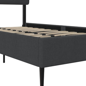 RealRooms Tyler Upholstered Bed - Dark Gray - Twin