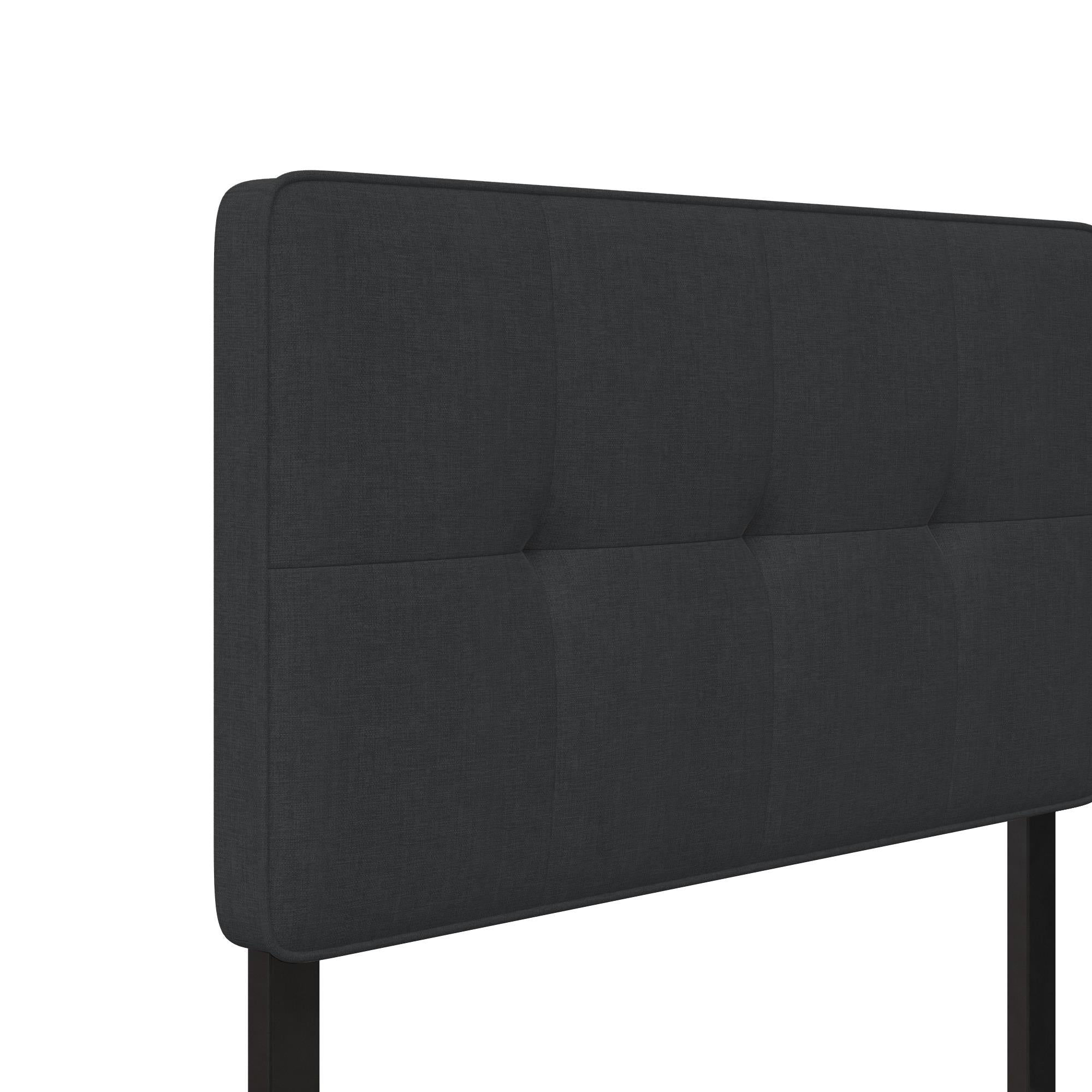 RealRooms Tyler Upholstered Bed - Dark Gray - Twin